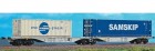 40269 ACME Articulated Container car type Sggmrss 90 of HectorRail loaded with containers